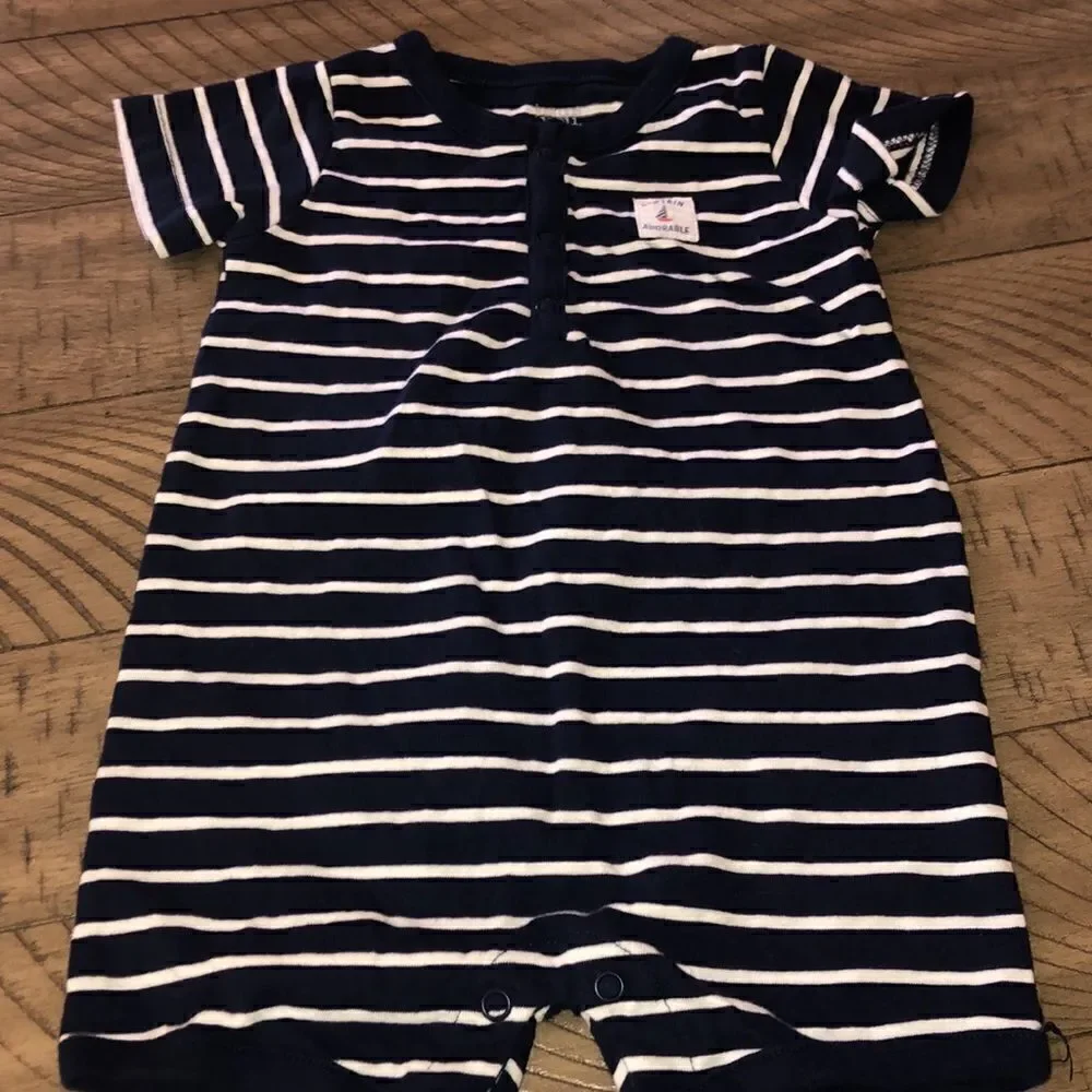 Captain 👩‍✈️ 👩‍✈️ Adorable! Carters Onesie Snap Bottom for Easy In and Out.